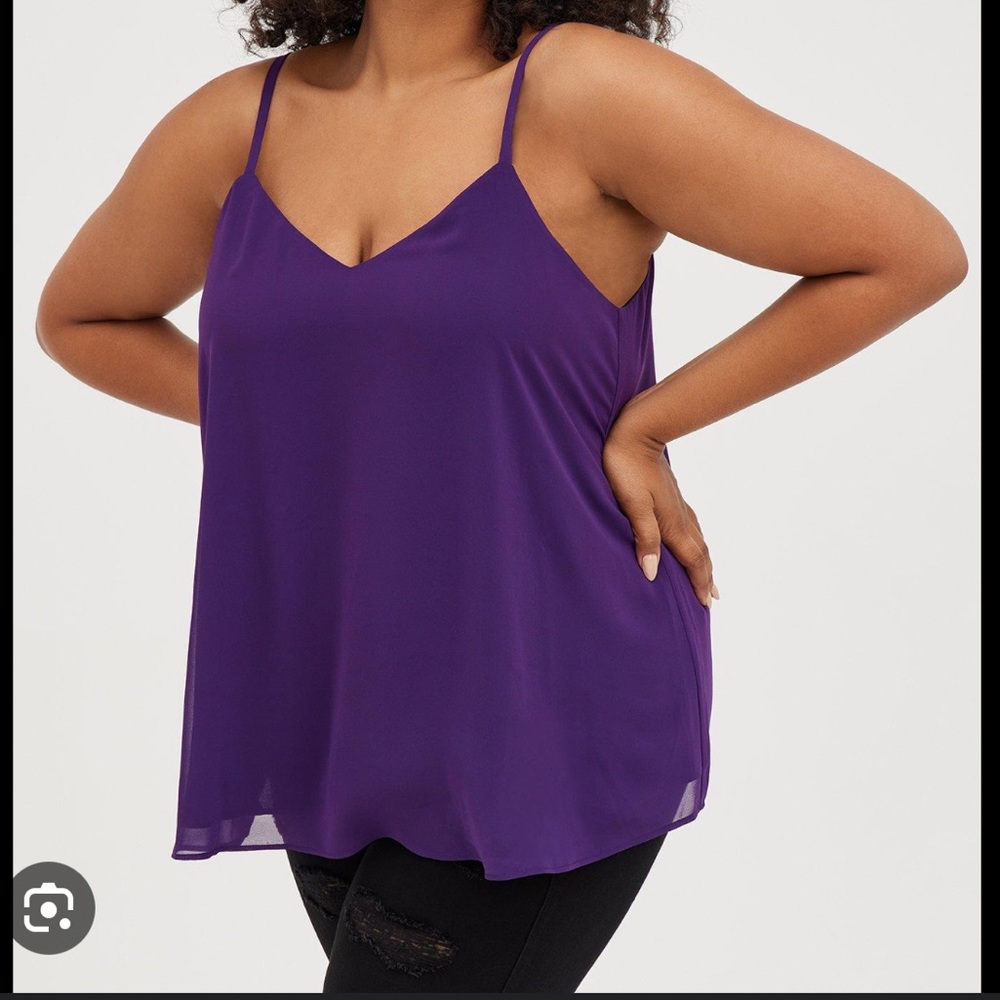 Torrid Sophie Chiffon Swing Cami Purple Size 1